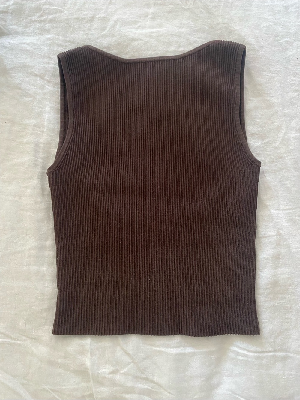 Aritzia Babaton Mocha brown Sculpt Knit Backless top XS